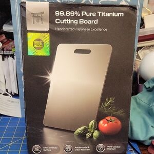 99.89% Pure Titanium Cutting Board 8x10 New Unopened Box